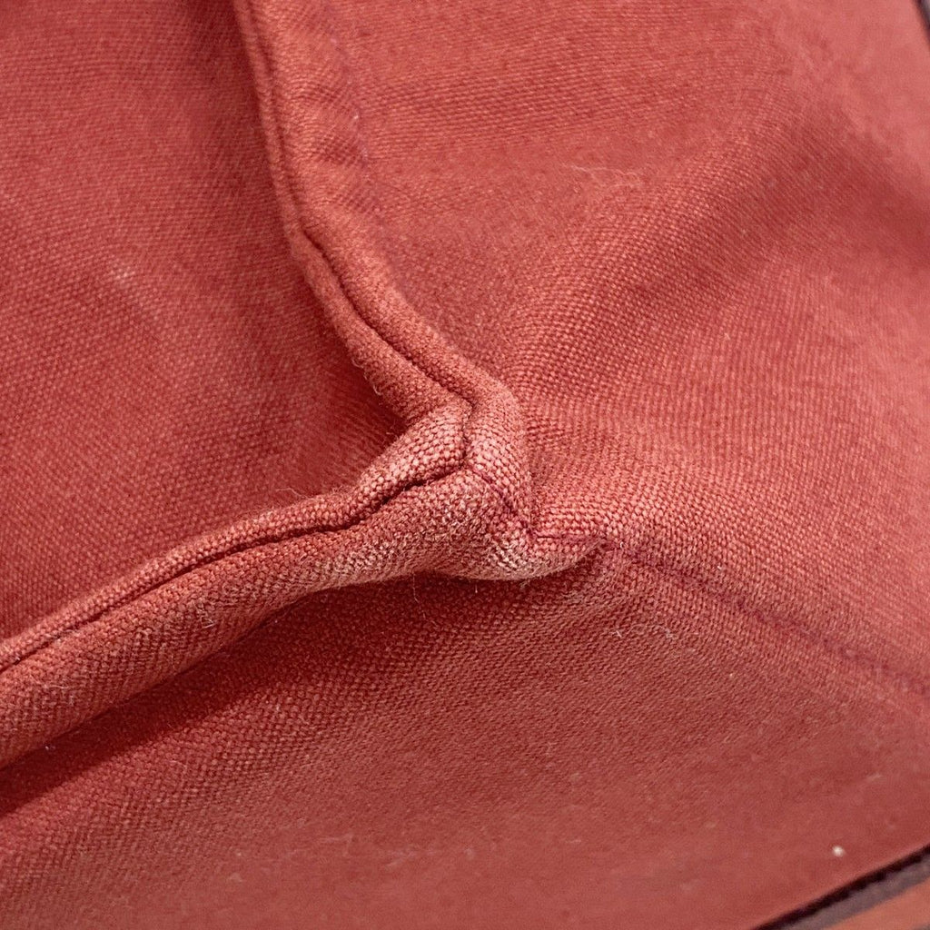 Hermes Tote Fourre Tout GM Canvas Red Silver — view 6