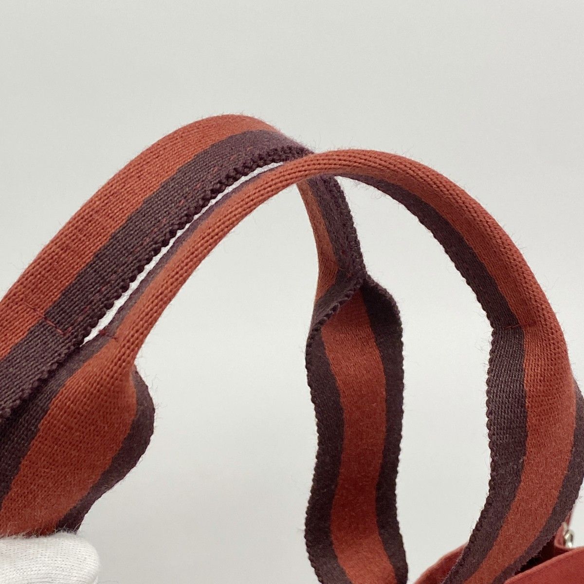 Hermes Tote Fourre Tout GM Canvas Red Silver — view 8