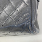 Chanel Shoulder Bag Quilted Lambskin Black Gold — view 6