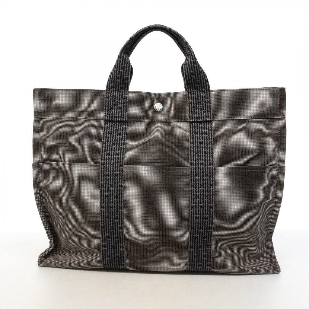 Hermes Tote Her Line MM Canvas Gray Silver — view 8