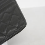 Chanel Wallet Quilted Caviar Leather Black Gold — view 5
