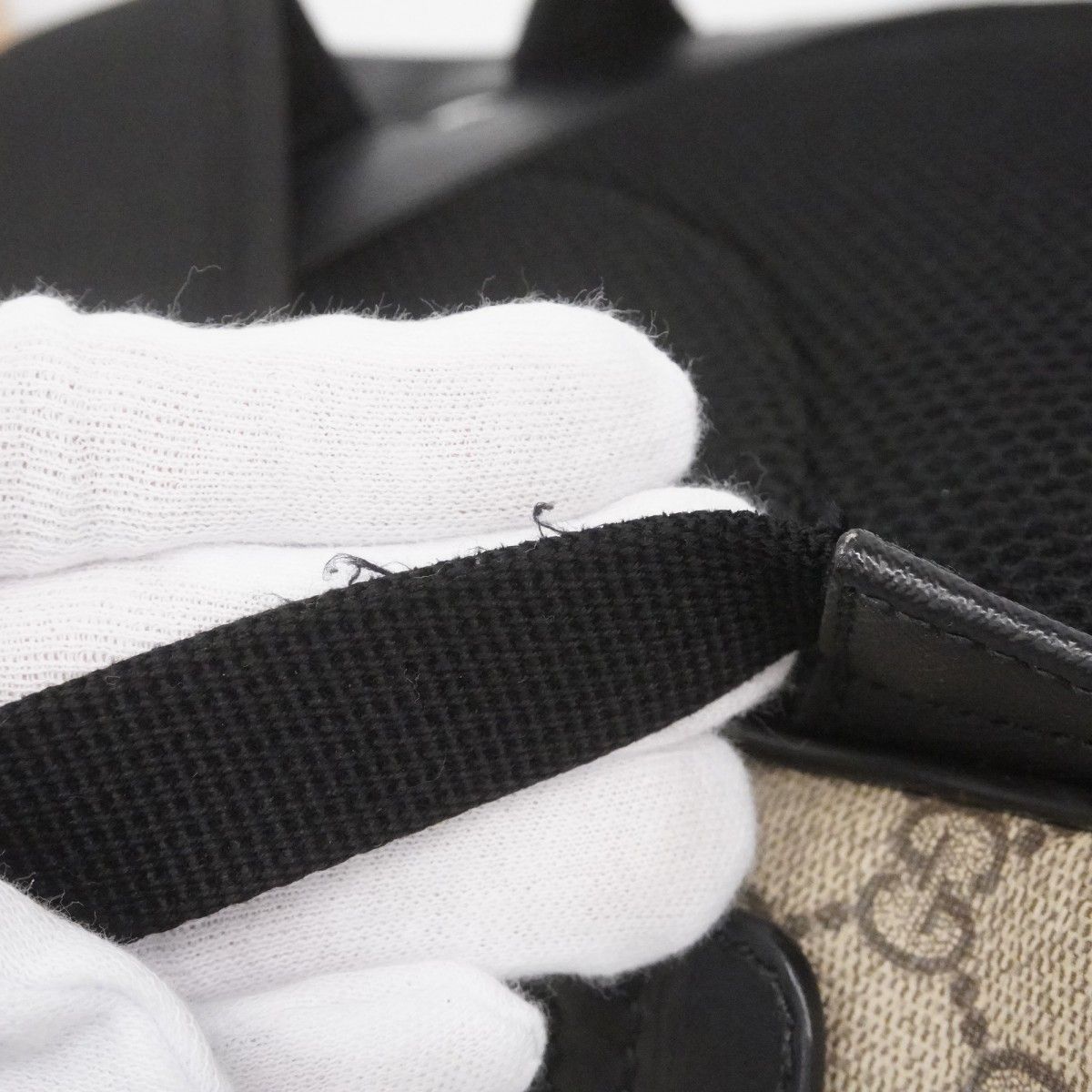 Gucci Backpack GG Supreme Brown Black Silver — view 8
