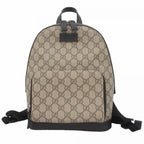 Gucci Backpack GG Supreme Brown Black Silver