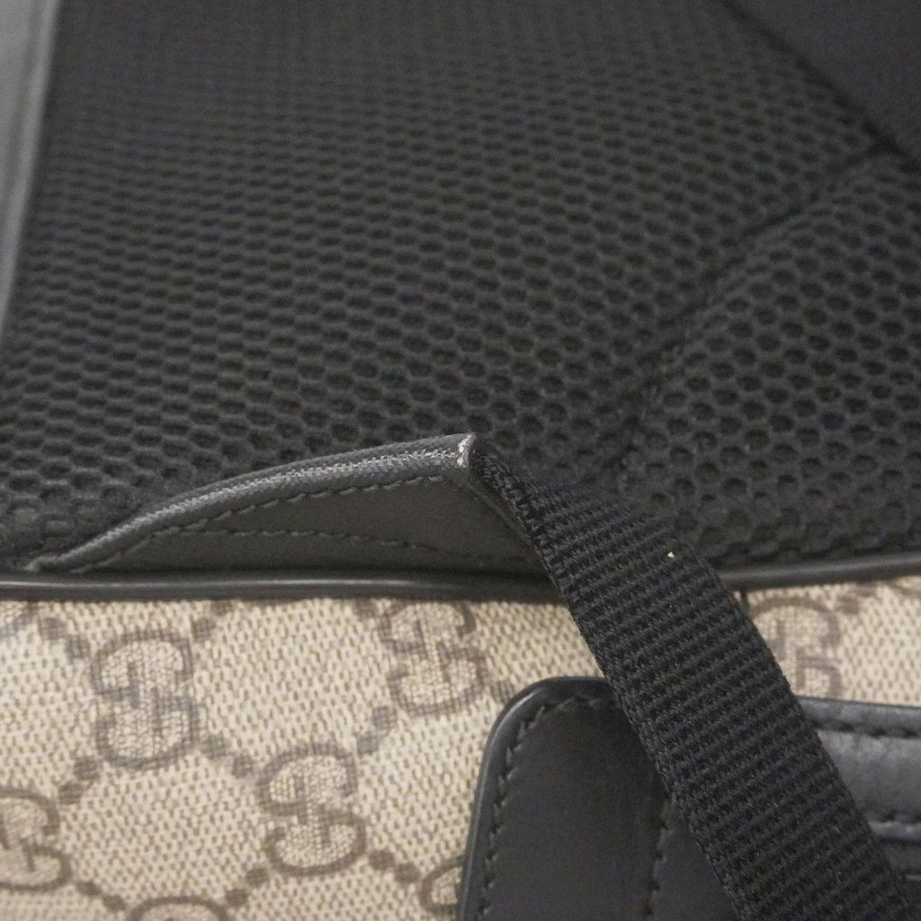 Gucci Backpack GG Supreme Brown Black Silver — view 7