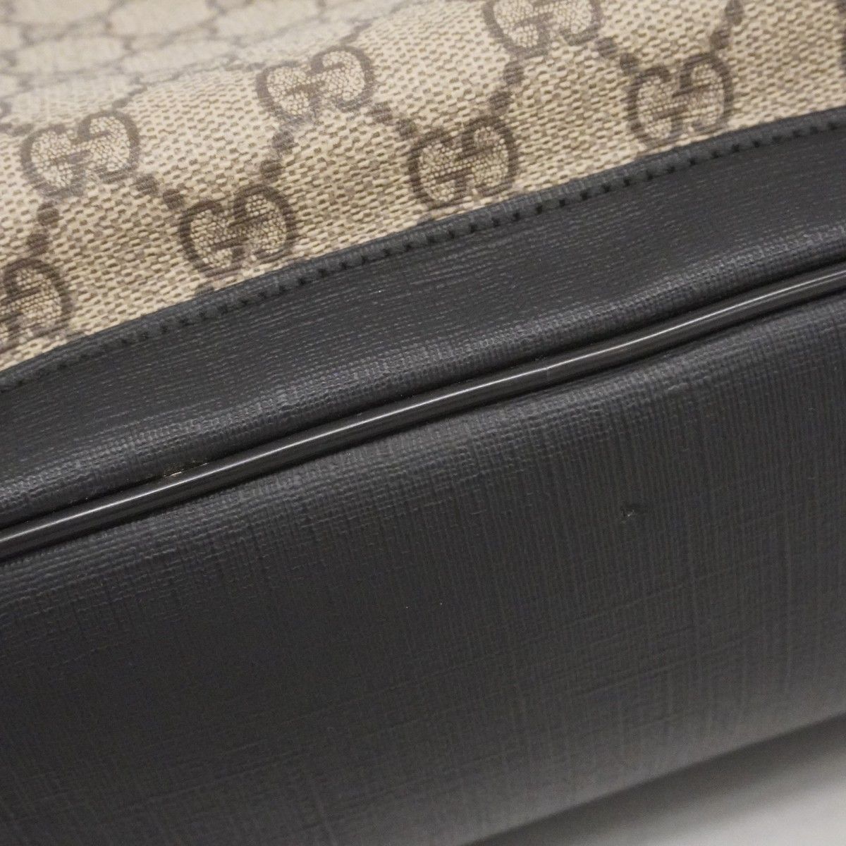 Gucci Backpack GG Supreme Brown Black Silver — view 6