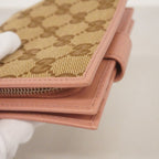 Gucci Wallet GG Canvas Brown Pink Silver — view 5