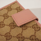 Gucci Wallet GG Canvas Brown Pink Silver — view 7