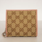 Gucci Wallet GG Canvas Brown Pink Silver — view 8