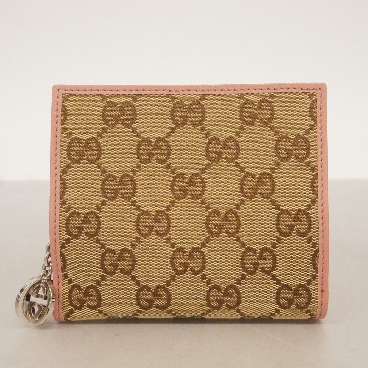 Gucci Wallet GG Canvas Brown Pink Silver — view 8