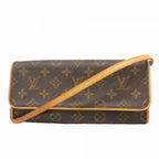 Louis Vuitton Shoulder Bag Monogram Pochette Twin GM Brown