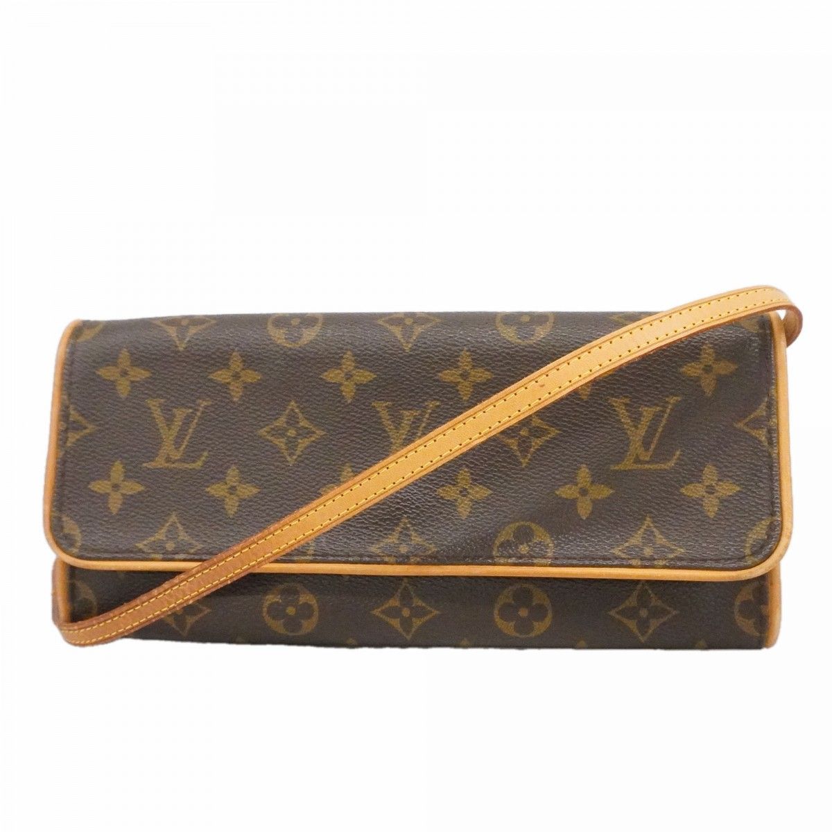 Louis Vuitton Shoulder Bag Monogram Pochette Twin GM Brown