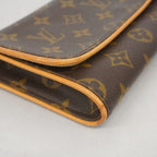 Louis Vuitton Shoulder Bag Monogram Pochette Twin GM Brown — view 9