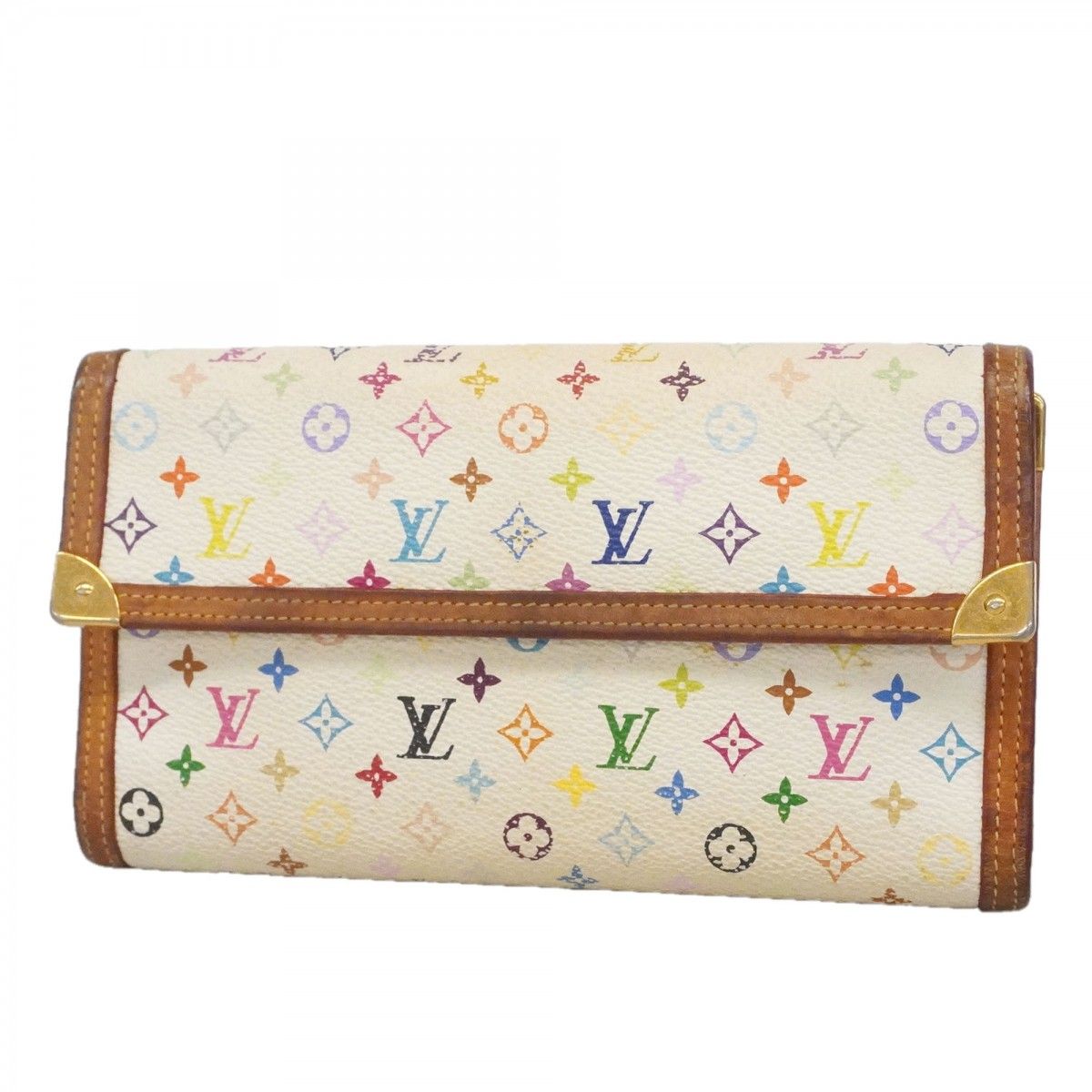 Louis Vuitton Trifold Wallet Monogram Multicolor Porte Tresor International