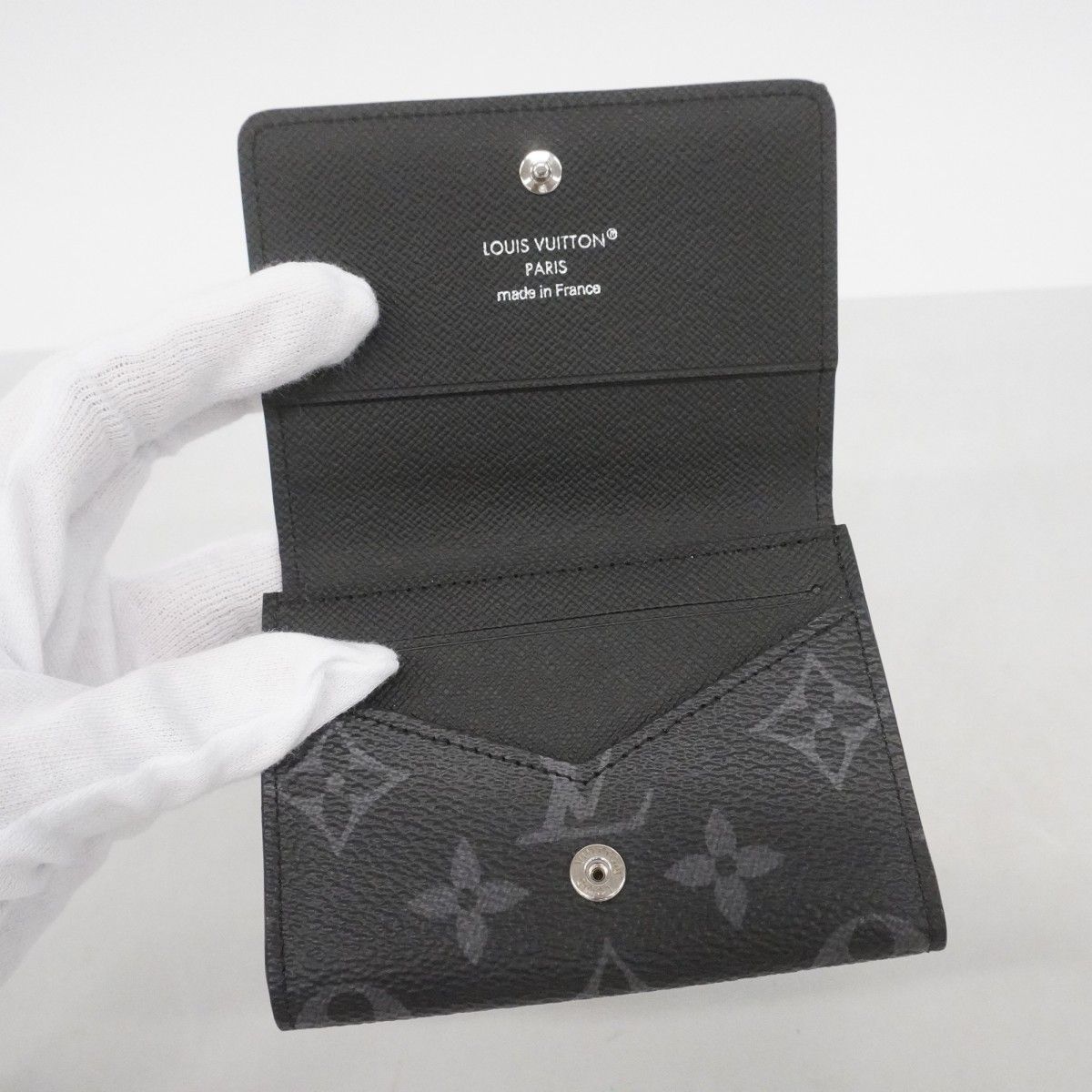 Louis Vuitton Business Card Holder Monogram Eclipse Black — view 6