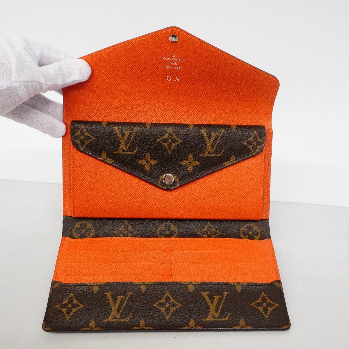Louis Vuitton Trifold Wallet Monogram Epi Portefeuille Marie Louron Brown Piment — view 4