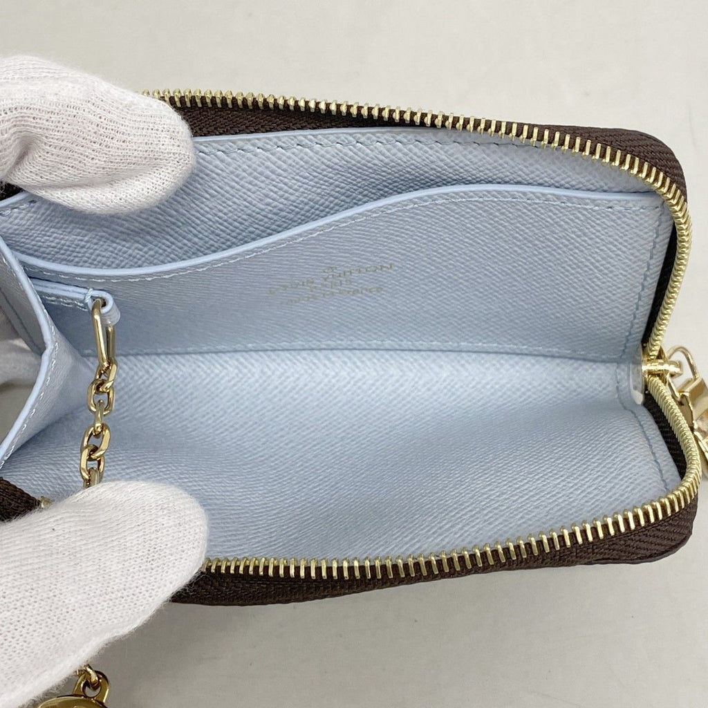 Louis Vuitton Coin Case Monogram Porte Cles Noah Brown Olympe Blue — view 3
