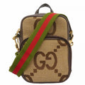 Gucci Shoulder Bag Sherry Line Jumbo GG Canvas Brown Gold