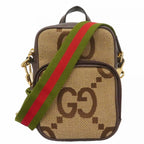 Gucci Shoulder Bag Sherry Line Jumbo GG Canvas Brown Gold