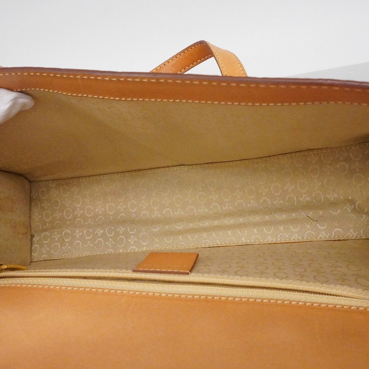 Celine Handbag C Macadam Leather Brown Gold — view 4