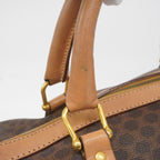 Celine Boston Bag Macadam Brown Gold — view 8