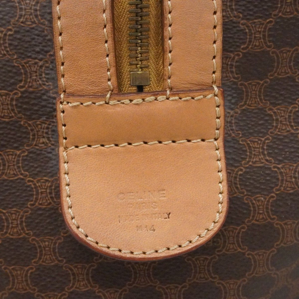 Celine Boston Bag Macadam Brown Gold — view 5
