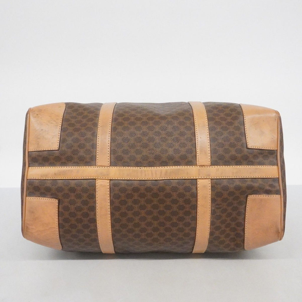 Celine Boston Bag Macadam Brown Gold — view 3