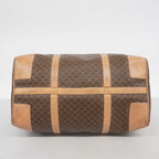 Celine Boston Bag Macadam Brown Gold — view 3