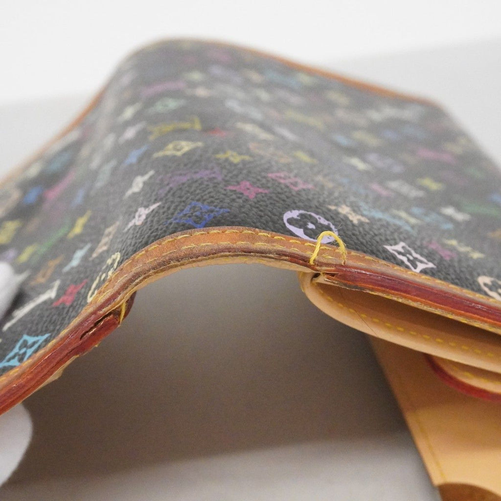 Louis Vuitton Trifold Wallet Monogram Multicolor Porte Tresor International Noir — view 7