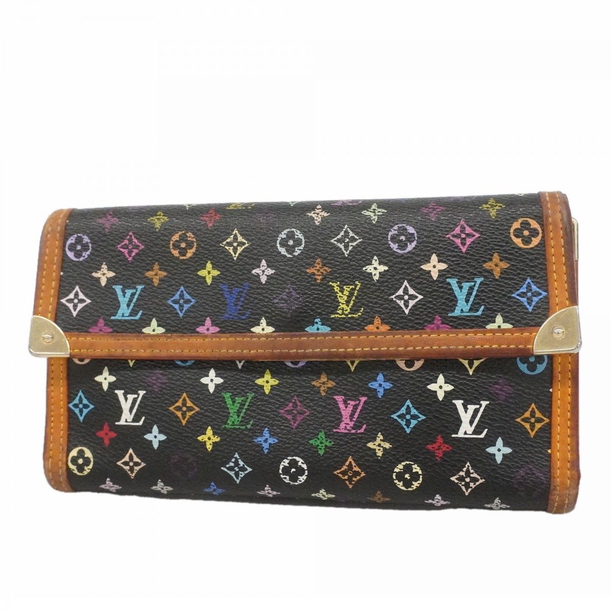 Louis Vuitton Trifold Wallet Monogram Multicolor Porte Tresor International Noir