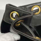 Chanel Backpack Velour Black Gold — view 9