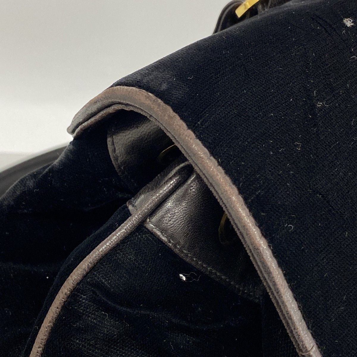 Chanel Backpack Velour Black Gold — view 8