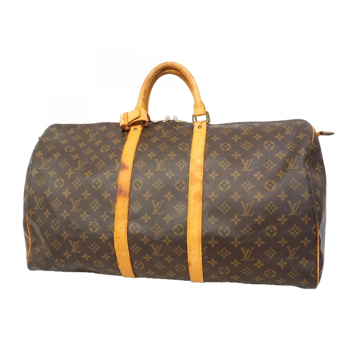 Louis Vuitton Boston Bag Monogram Keepall Bandouliere 55 Brown