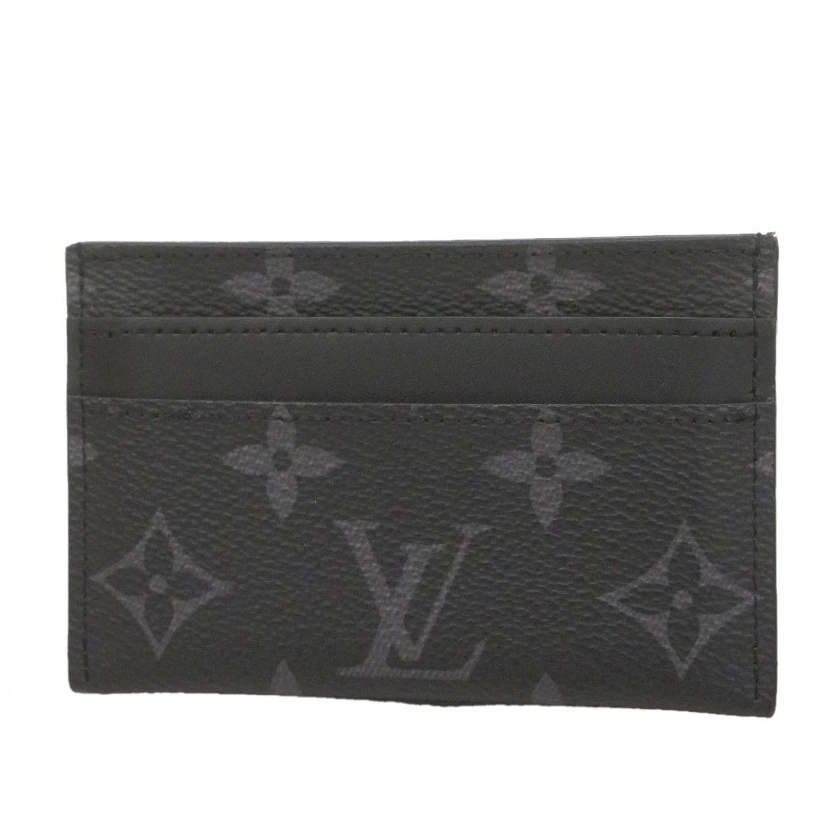 Louis Vuitton Card Case Monogram Eclipse Holder Double Black