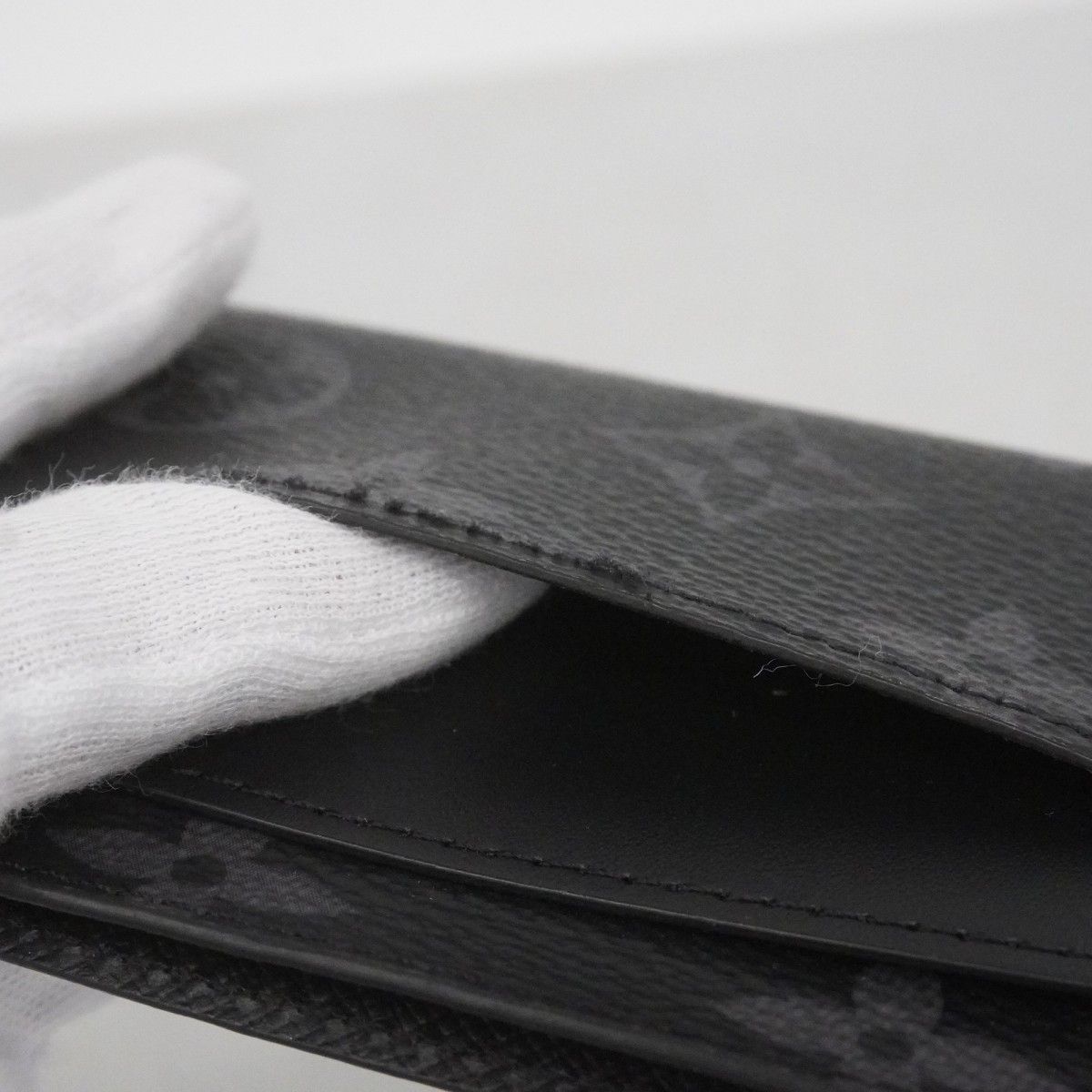 Louis Vuitton Card Case Monogram Eclipse Holder Double Black — view 6
