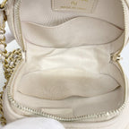 Chanel Shoulder Bag Quilted Lambskin Beige Gold — view 4