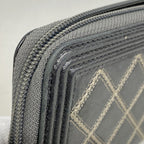 Chanel Wallet Boy Leather Black Gold — view 6