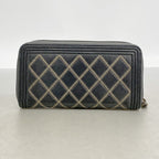 Chanel Wallet Boy Leather Black Gold — view 9