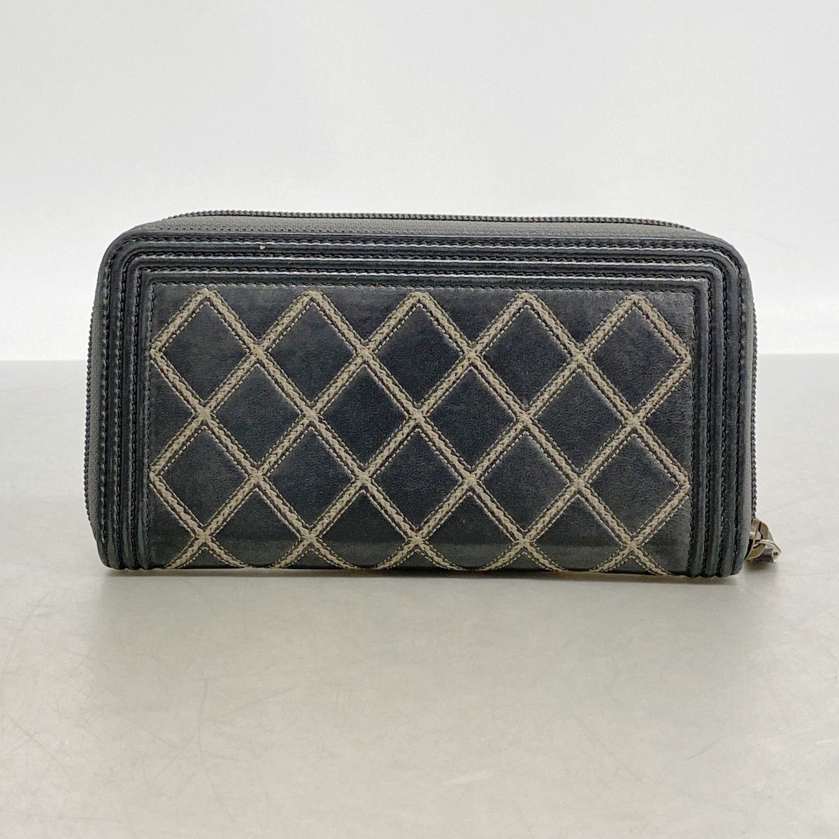 Chanel Wallet Boy Leather Black Gold — view 9