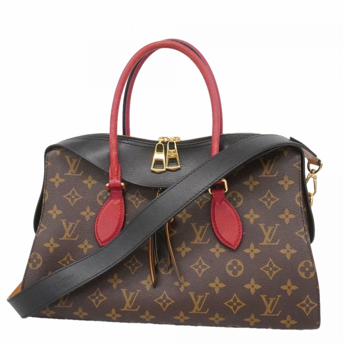 Louis Vuitton Handbag Monogram Roulis Tote Brown Noir 2-Way