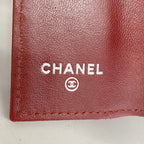 Chanel Key Case Camellia Lambskin Red Silver Key Holder — view 4