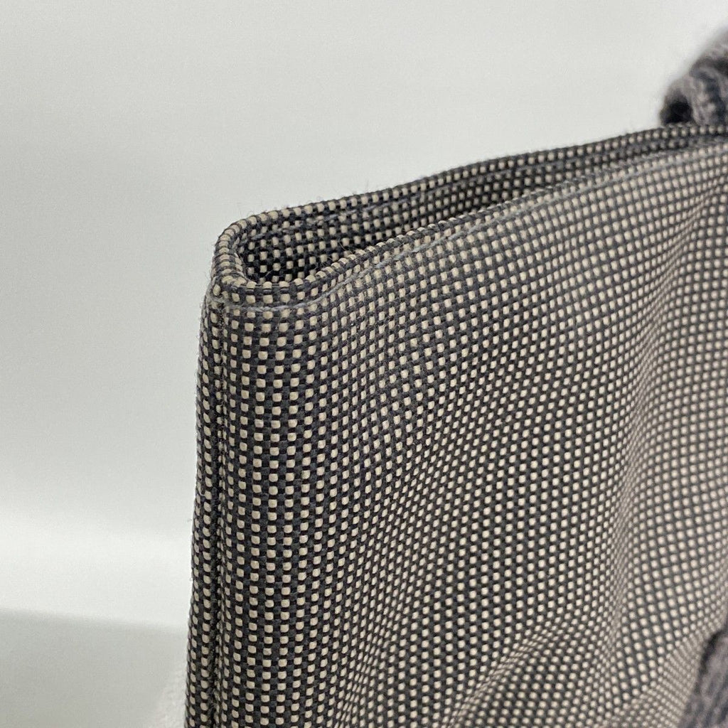 Hermes Tote Her Line Cabas Canvas Gray Silver — view 6