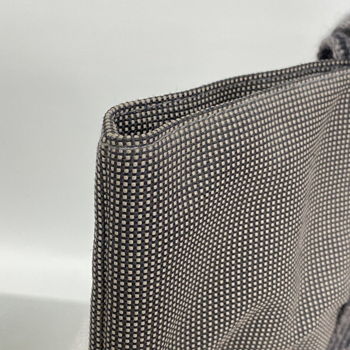 Hermes Tote Her Line Cabas Canvas Gray Silver — view 6