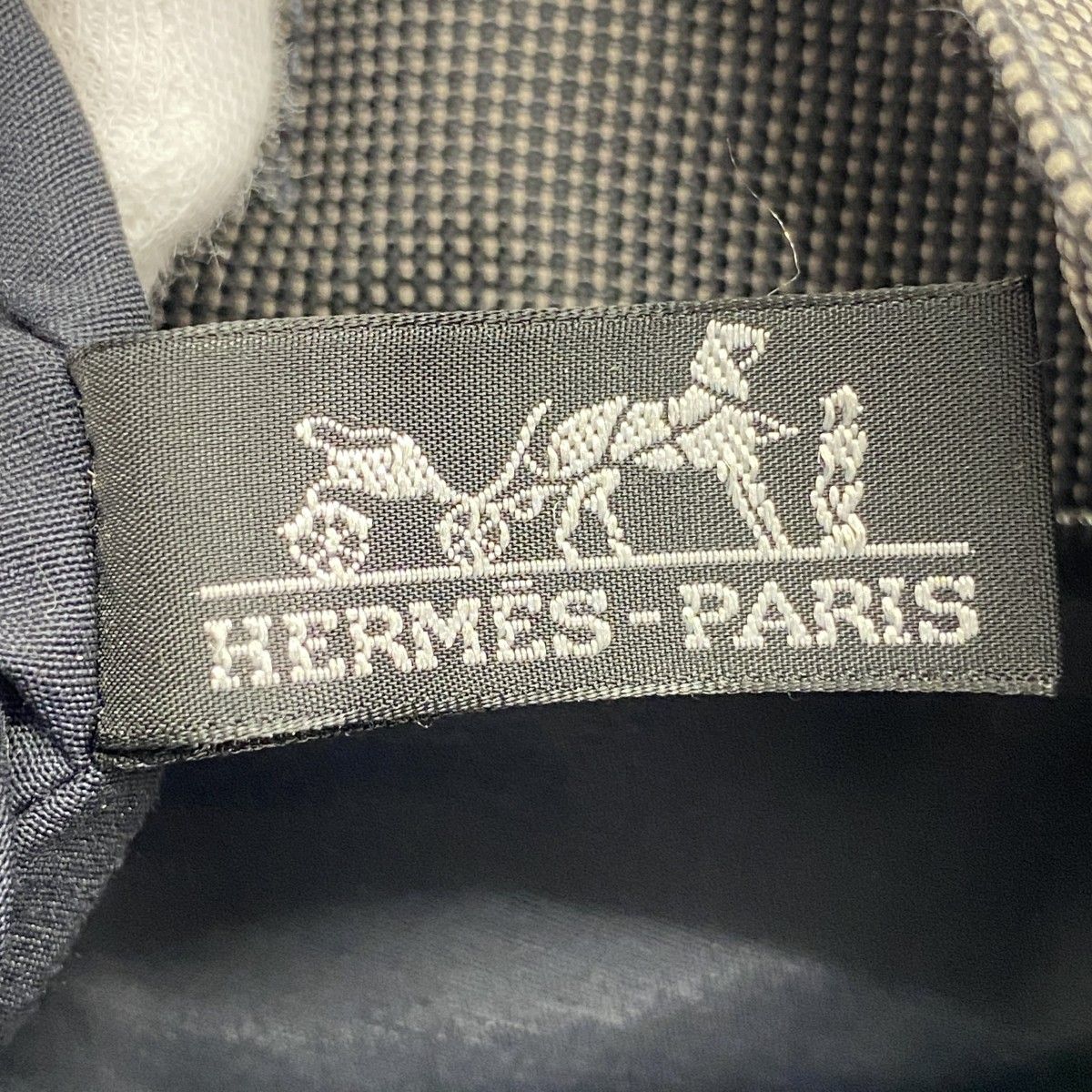 Hermes Tote Her Line Cabas Canvas Gray Silver — view 5