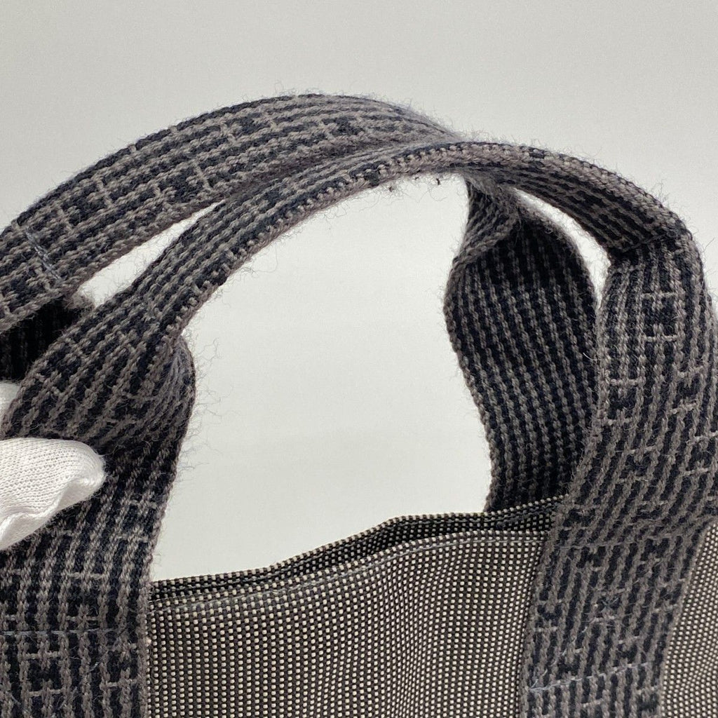Hermes Tote Her Line Cabas Canvas Gray Silver — view 7