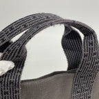 Hermes Tote Her Line Cabas Canvas Gray Silver — view 7