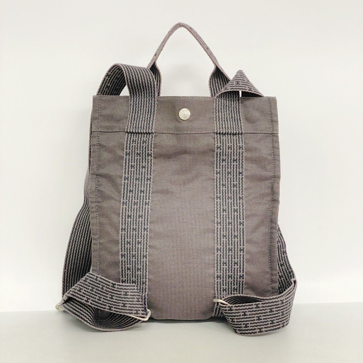 Hermes Backpack Her Line a Dos PM Canvas Gray Silver — view 9