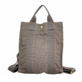 Hermes Backpack Her Line a Dos PM Canvas Gray Silver