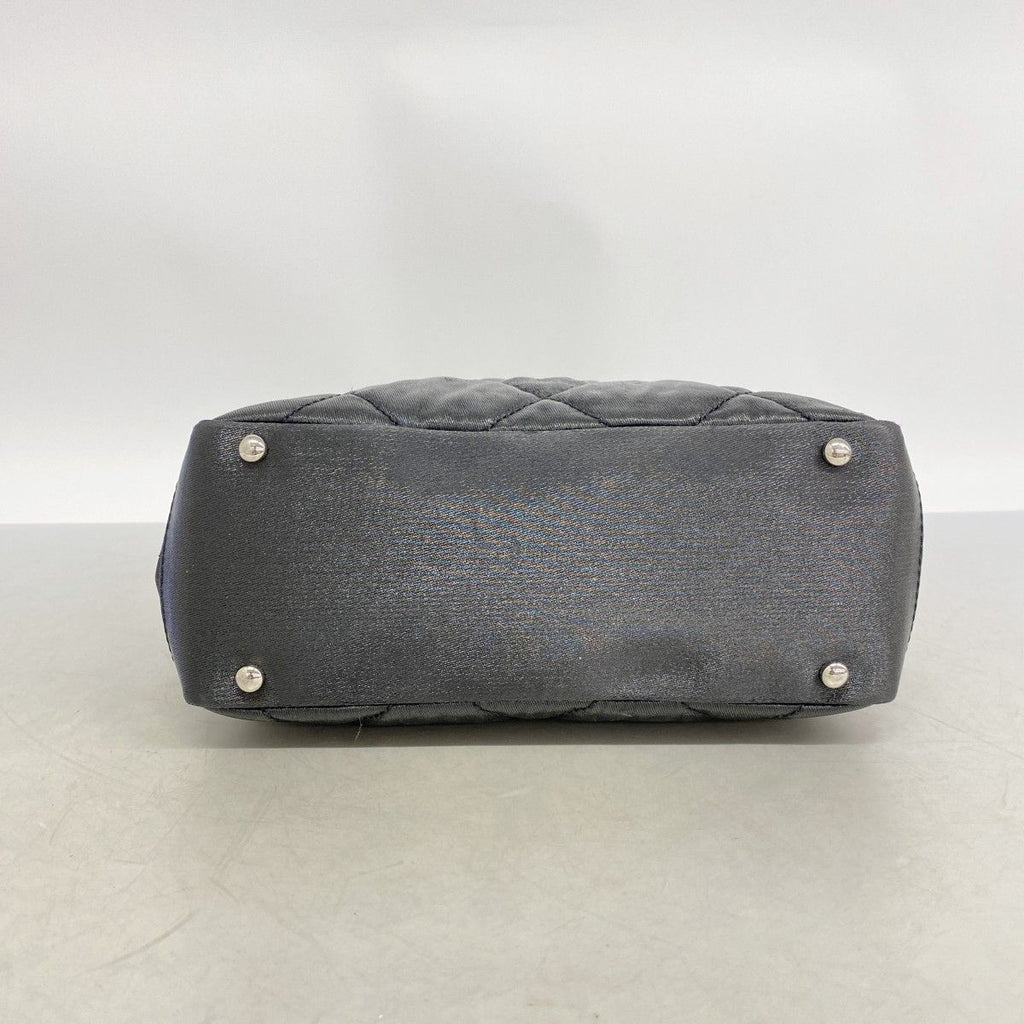 Chanel Tote Paris Biarritz Nylon Canvas Black Silver — view 3