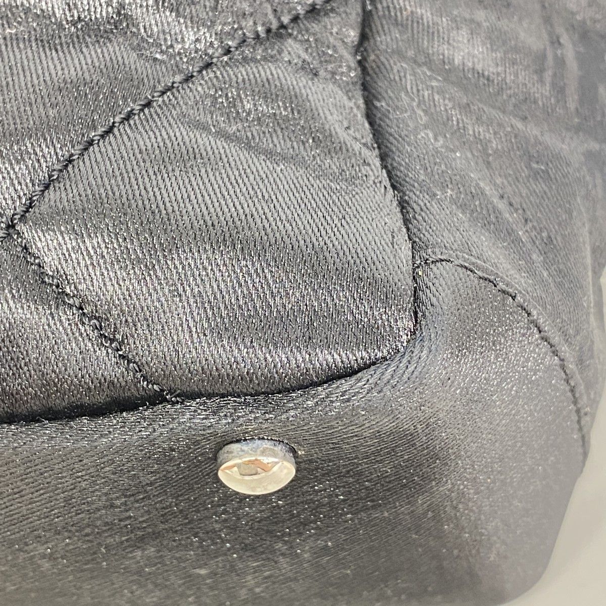 Chanel Tote Paris Biarritz Nylon Canvas Black Silver — view 8