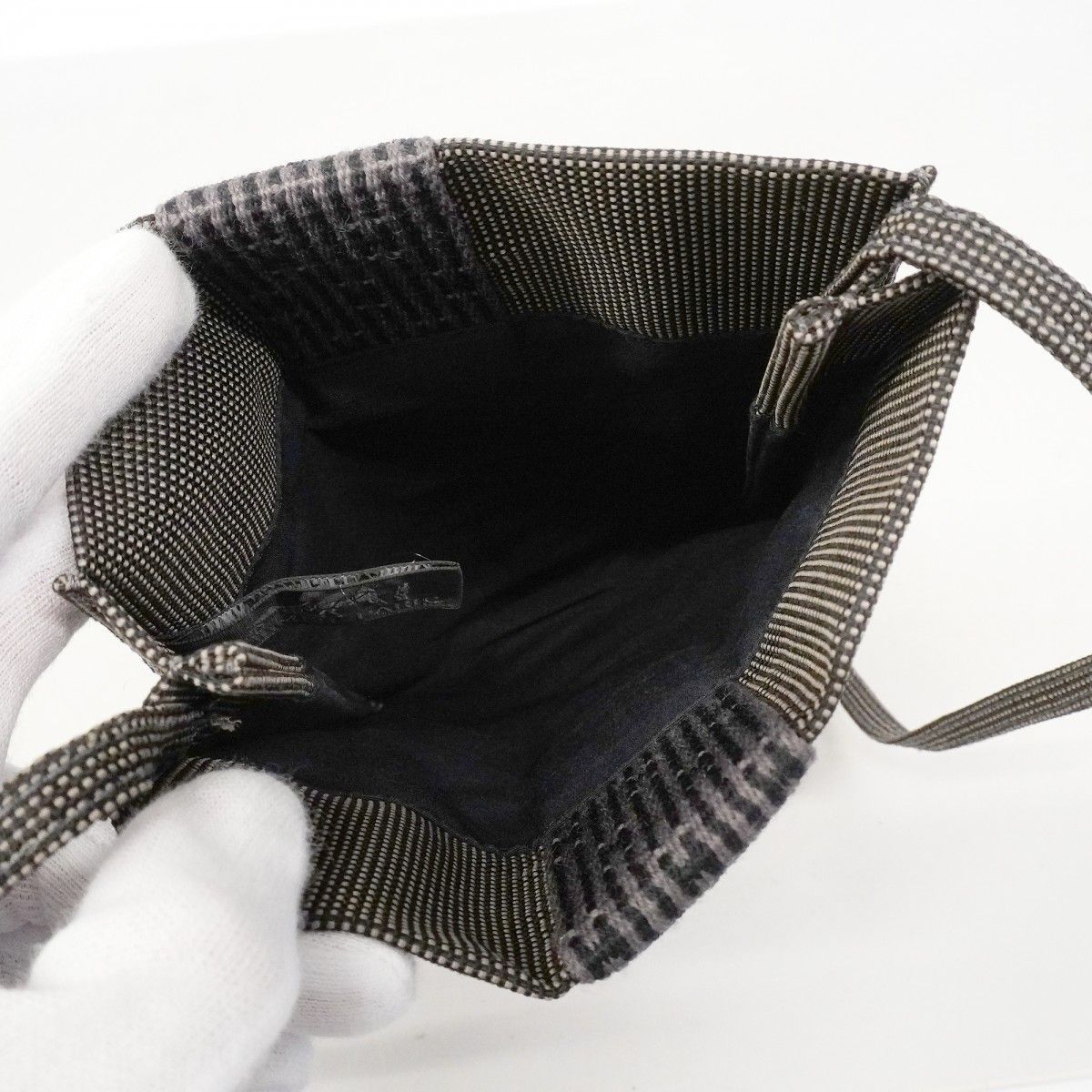 Hermes Shoulder Bag Her Line Pochette Canvas Gray — view 4
